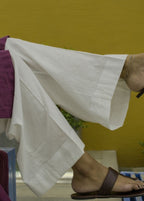 DECK UP Plain Cambric Trousers White Women 1pcs