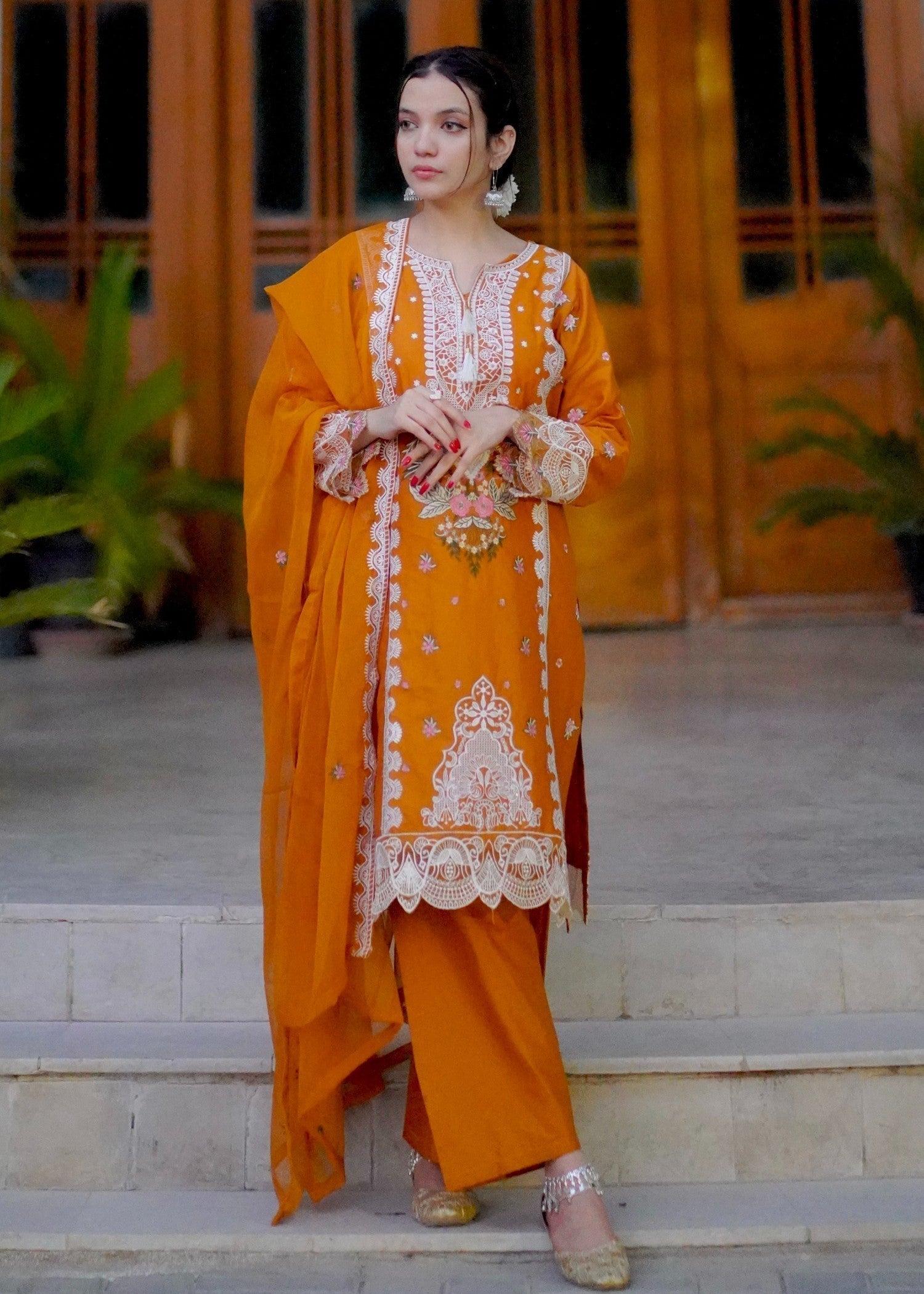 Four Season Boutique RUBAB COTTON MUSTARD Women 3pcs