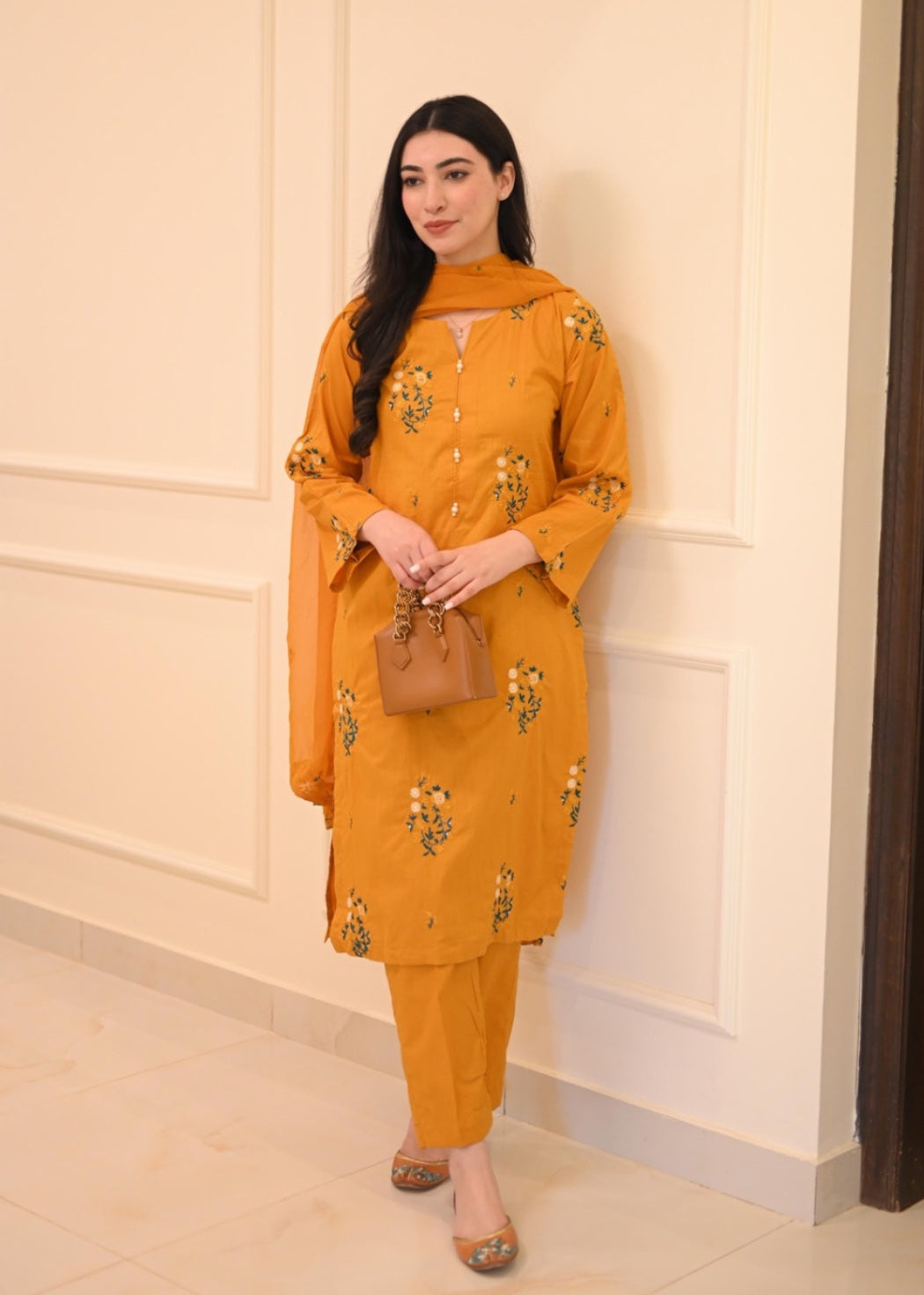 Ayesha B mustard hill sultan Women 3pcs