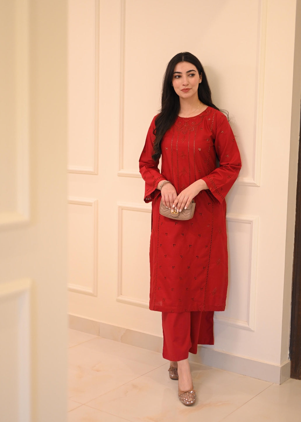 Ayesha B meroon garnet Women 2pcs
