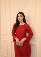 Ayesha B meroon garnet Women 2pcs
