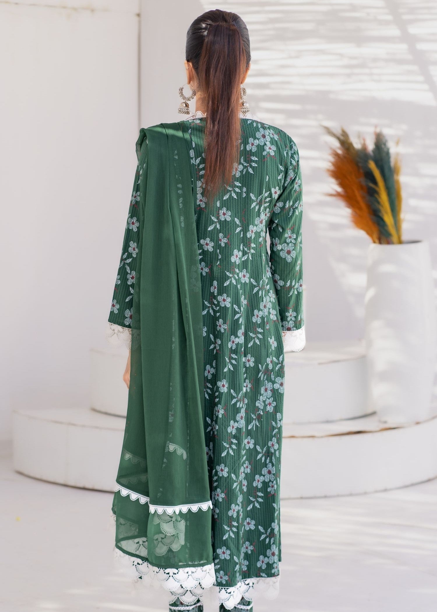 Al-Harir Apparel Kaavish Green Women 3pcs