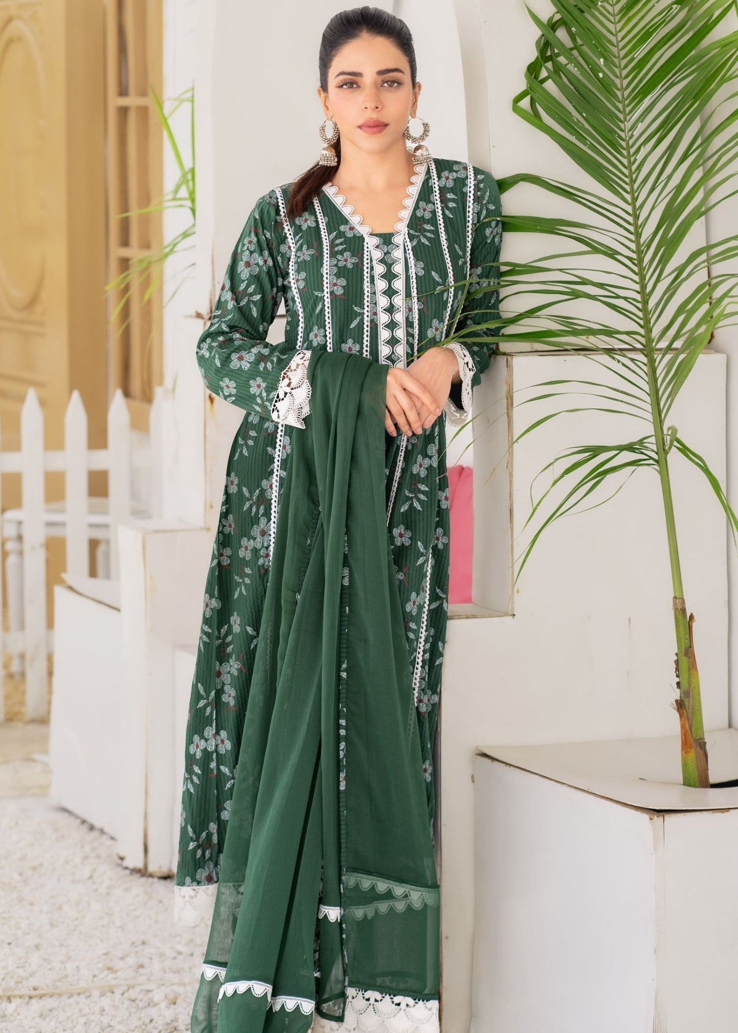 Al-Harir Apparel Kaavish Green Women 3pcs