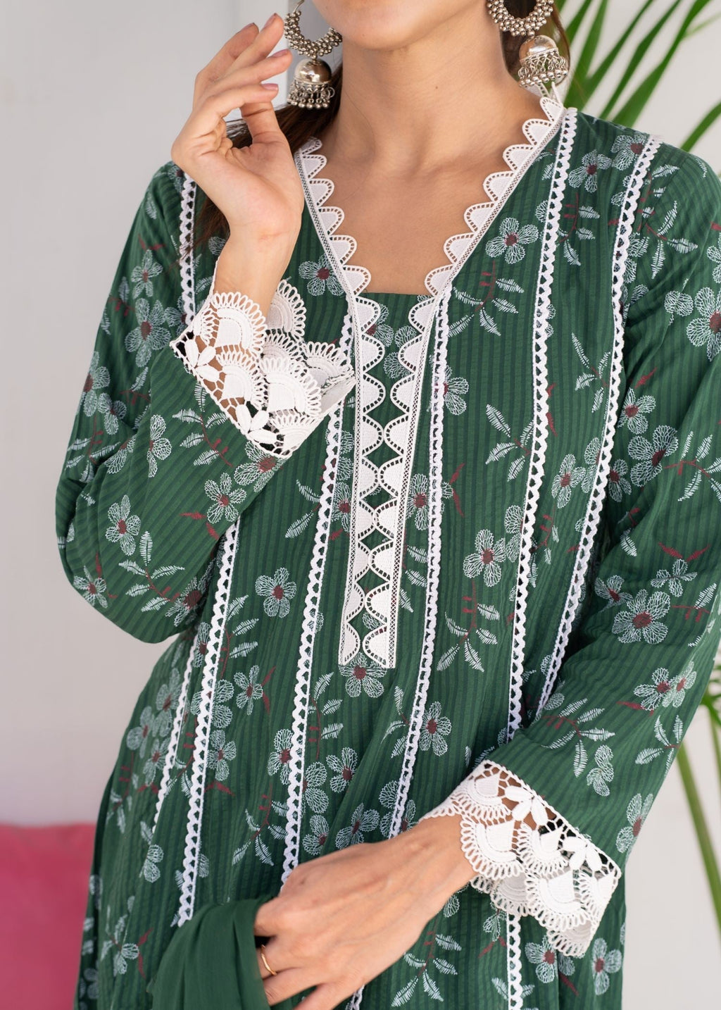 Al-Harir Apparel Kaavish Green Women 3pcs