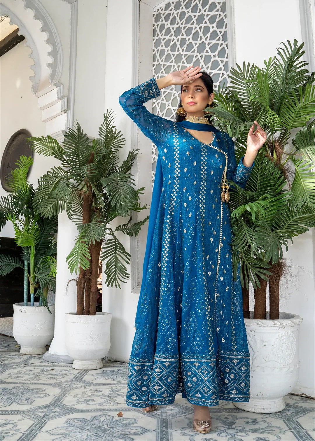 Mona Embroidery MELANIE ZINC BLUE Women 3pcs