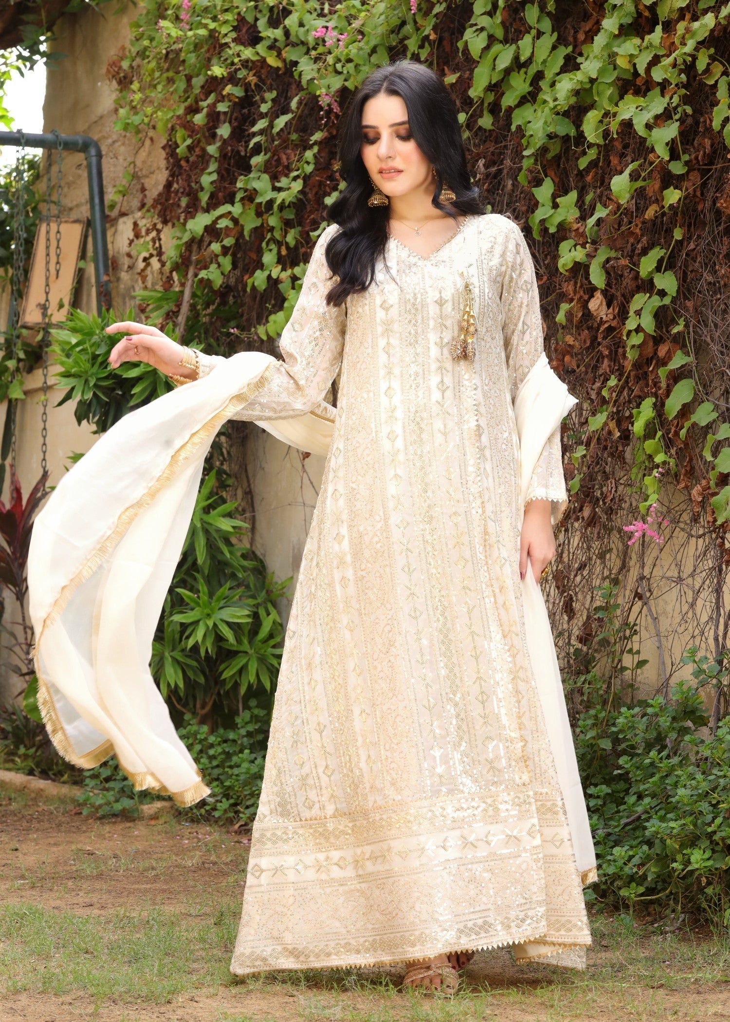 Mona Embroidery DIVINE OFF WHITE Women 3pcs