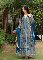 Mona Embroidery DIVINE ZINC BLUE Women 3pcs