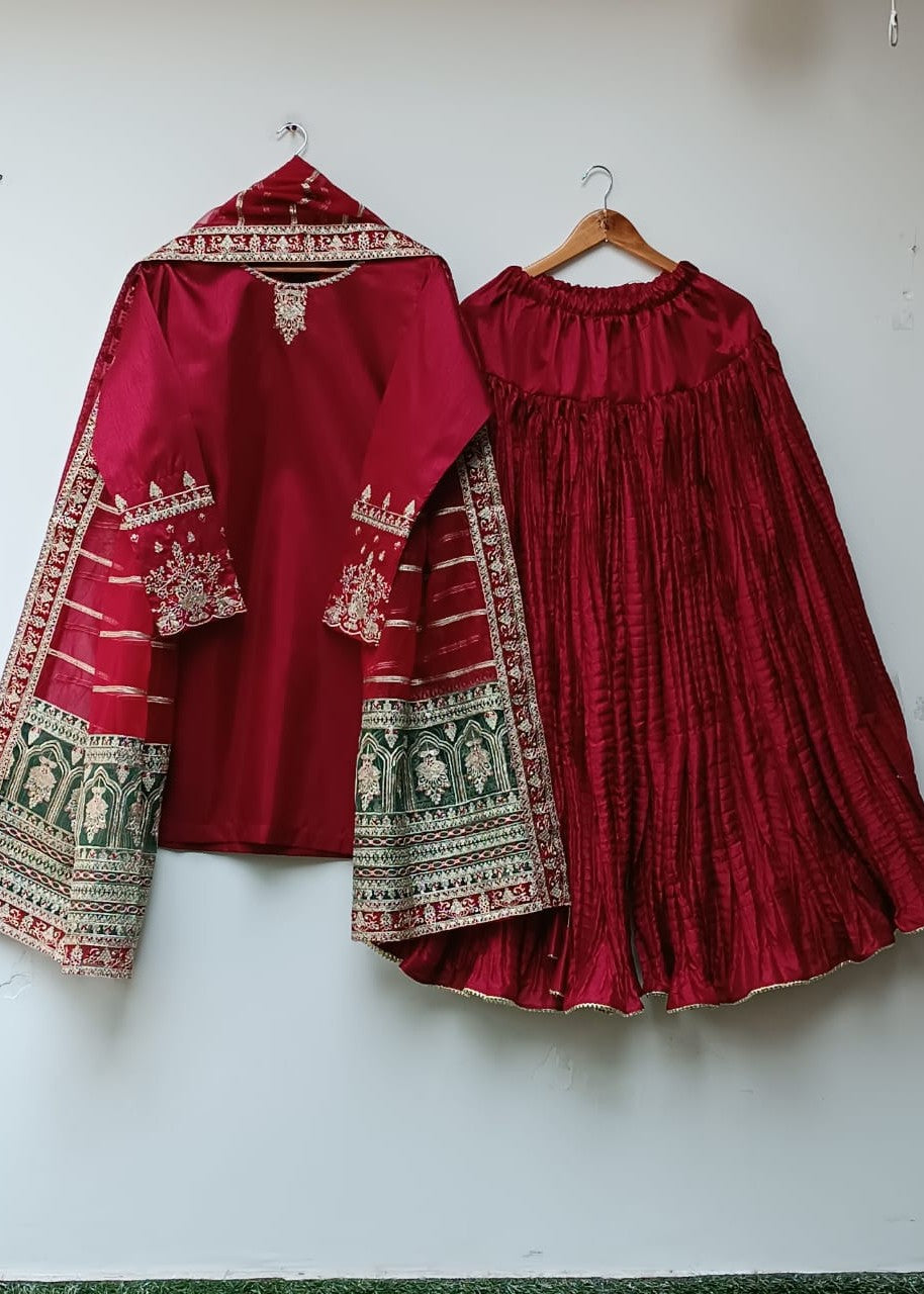 Lubana Store Hina Maroon Women 3pcs