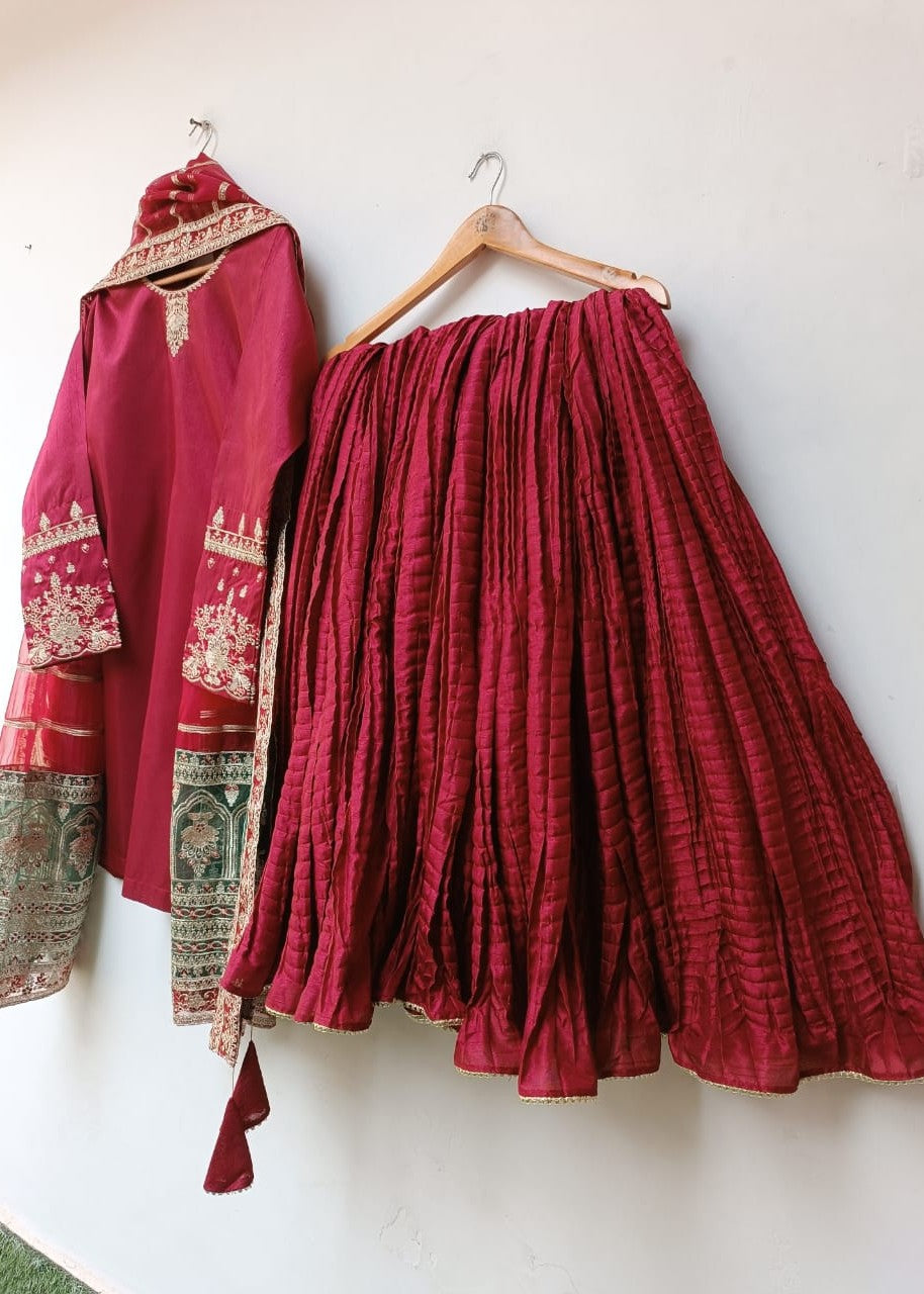 Lubana Store Hina Maroon Women 3pcs