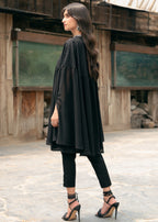 Edowlark Beaded Cape Dress With Designer Details Black Women 3pcs