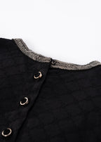 Edowlark Beaded Cape Dress With Designer Details Black Women 3pcs