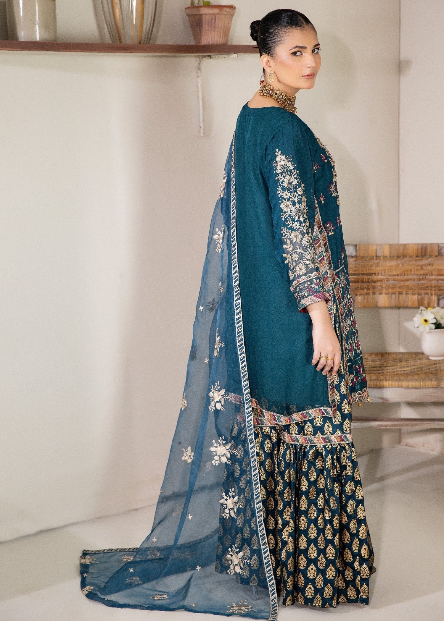 Pehnawa By Bin Akram’s Zinc Regal Chiffon Women 3pcs