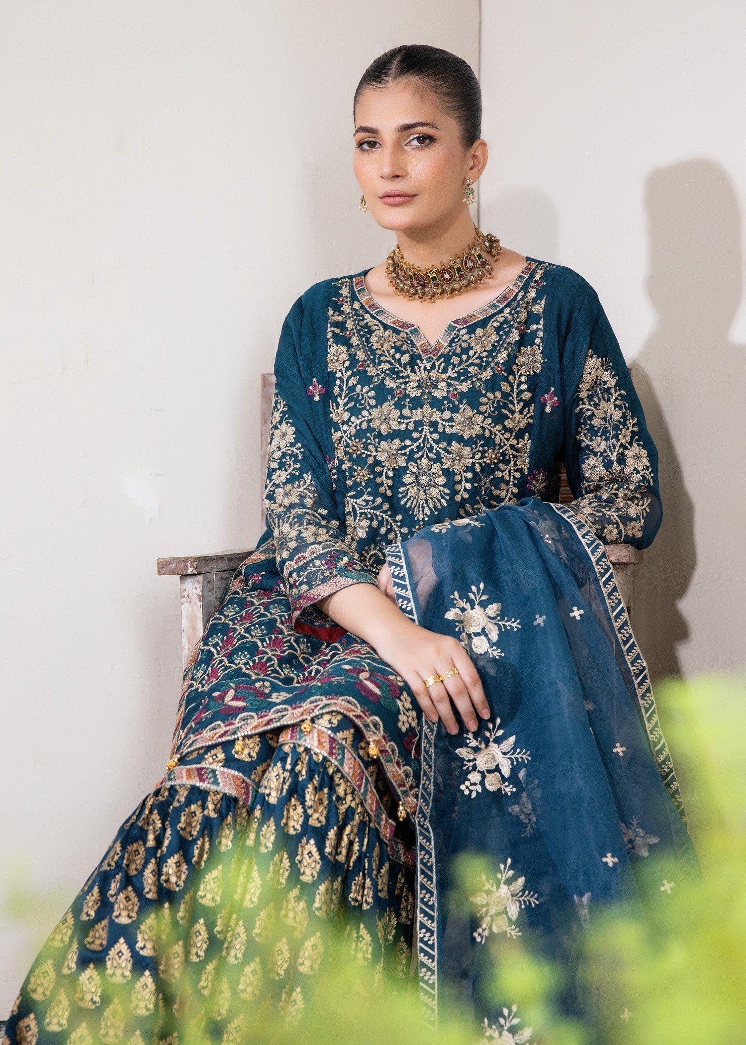 Pehnawa By Bin Akram’s Zinc Regal Chiffon Women 3pcs