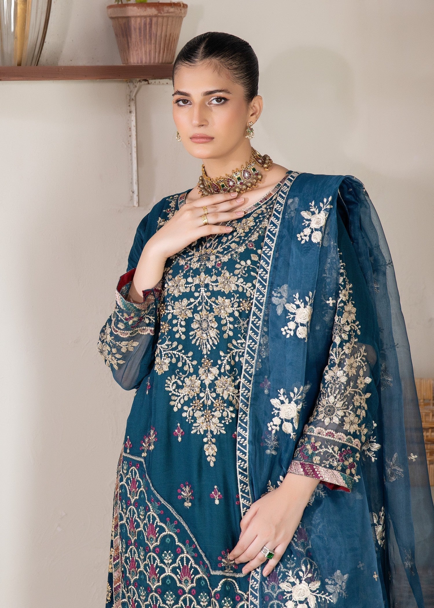 Pehnawa By Bin Akram’s Zinc Regal Chiffon Women 3pcs
