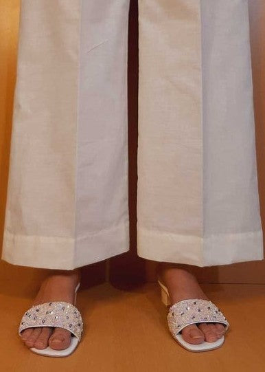 Zardi off white Cotton palazzo ZT209 Women 1pcs