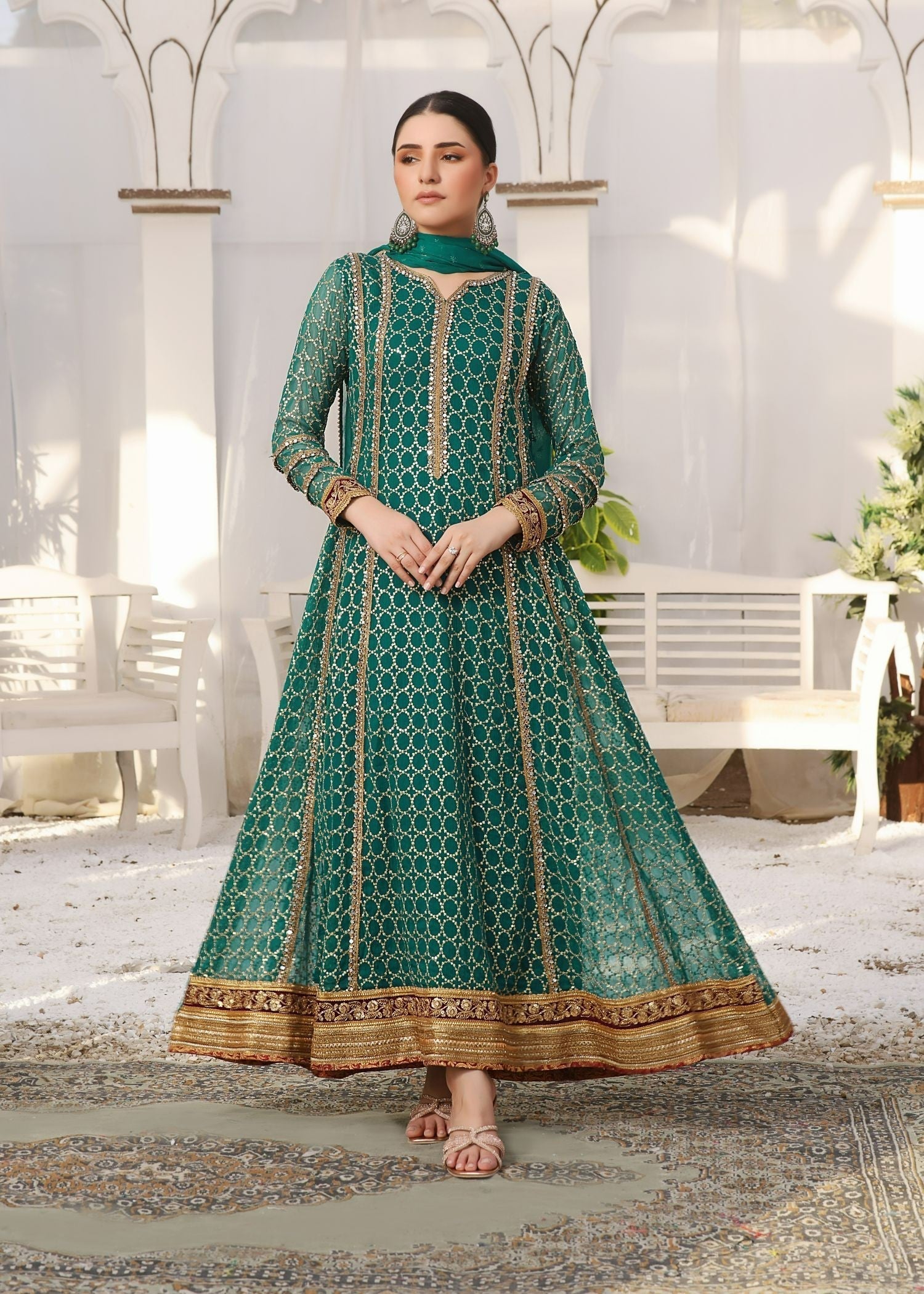 Ayesha Closet Shehzadi Sea Green Women 3pcs