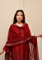 Four Season Boutique Rubby Sequnece Chiffon MAROON Women 3pcs