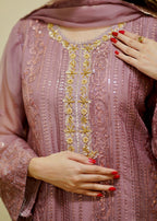 Four Season Boutique Rubby Sequnece Chiffon Rose Women 3pcs