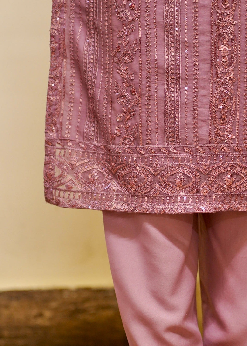 Four Season Boutique Rubby Sequnece Chiffon Rose Women 3pcs