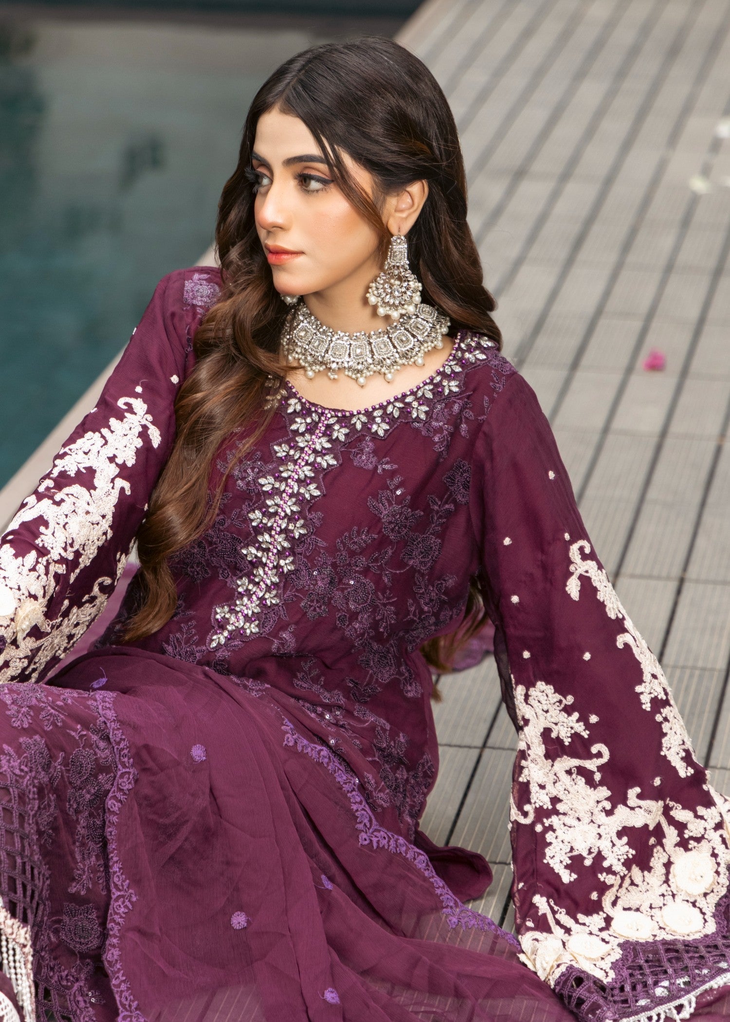 Polawn PD 24 802 MEHRU FORMAL PRET CHIFFON COLLECTION Women 3pcs