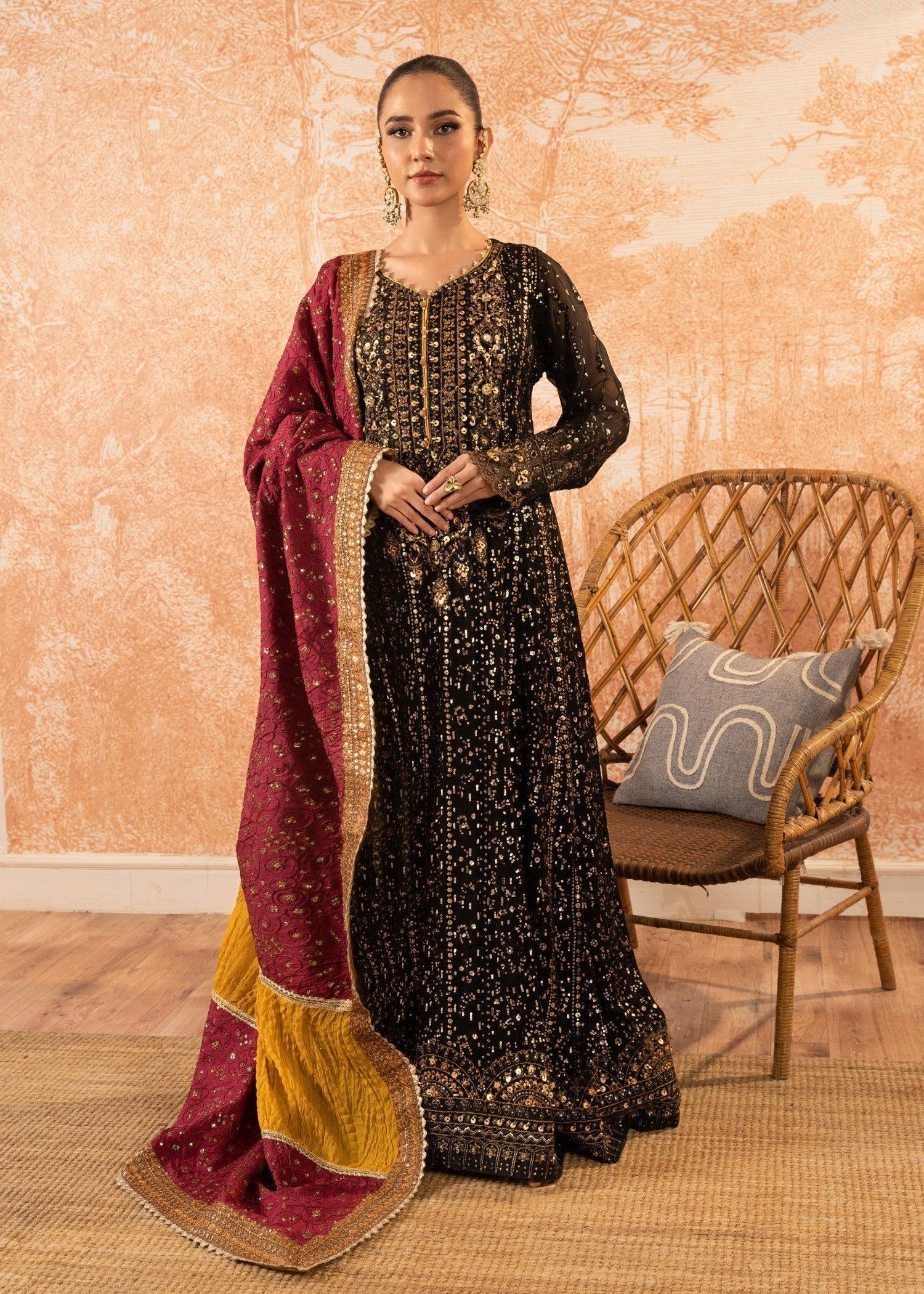 Malhaar ML BA AL 3864 Black Women 3pcs