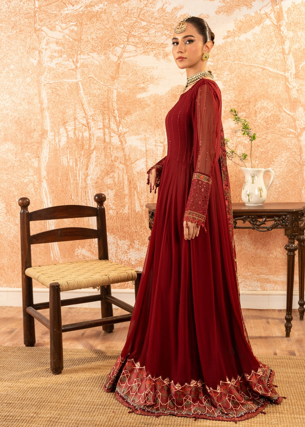 Malhaar Baaya 24 AL 3885 claret Women 3pcs