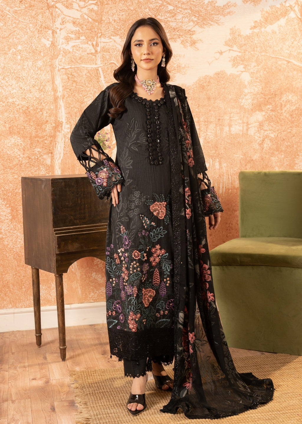 Malhaar Raabt 24 AL 3890 black Women 3pcs