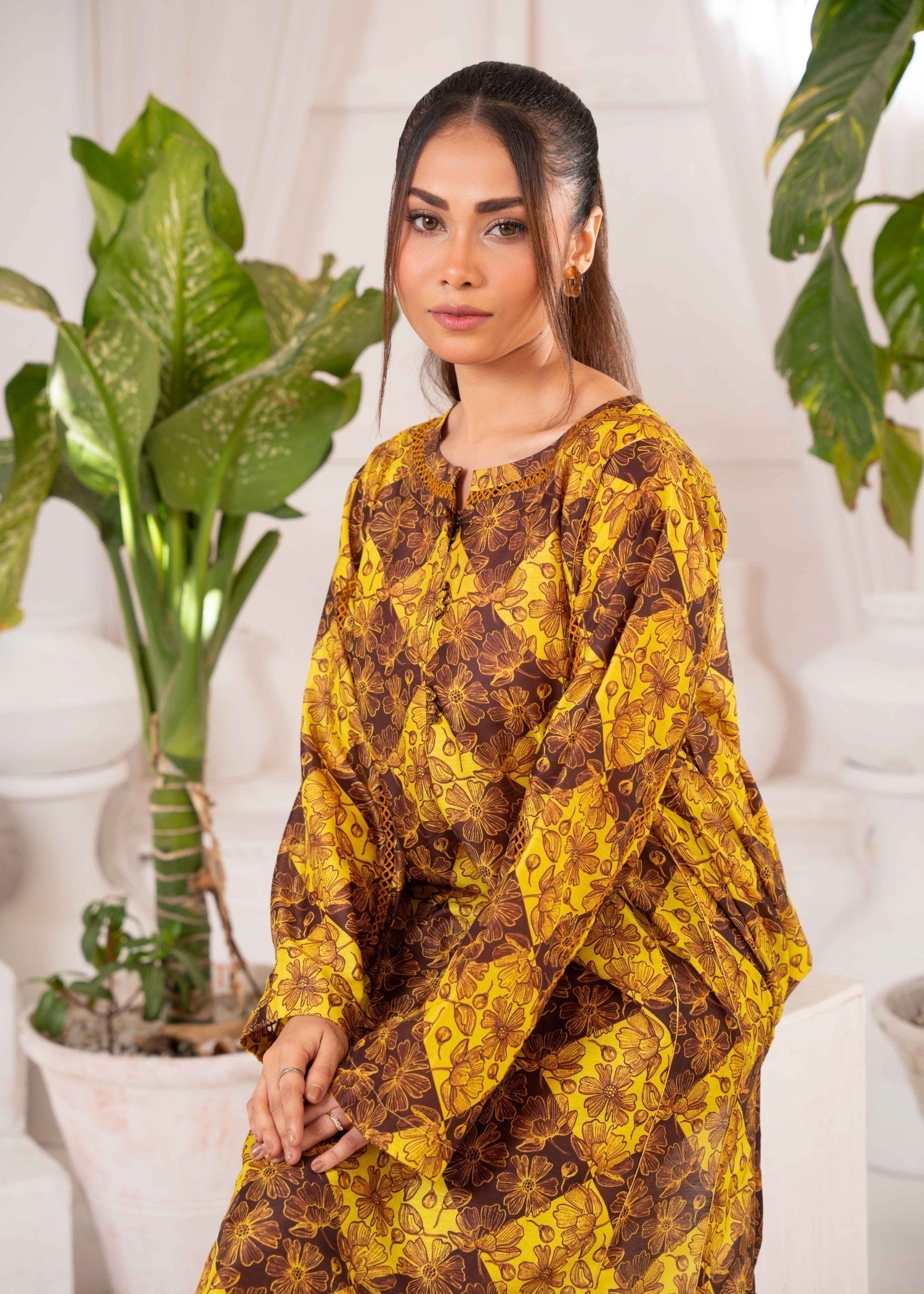 AYLA STUDIO Printed essetial Co ord set SLW 019 Vintage Flora Women 2pcs