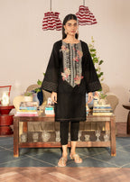 Meem Designs BLACK WITH EMB NECK KURTA Women 1pcs