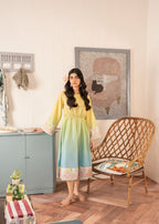 Anaya Basic YELLOW AND BLUE FROCK Women 1pcs