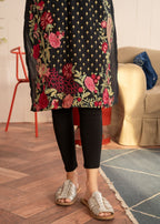 Anaya Basic BLACK FLORAL KURTA Women 1pcs