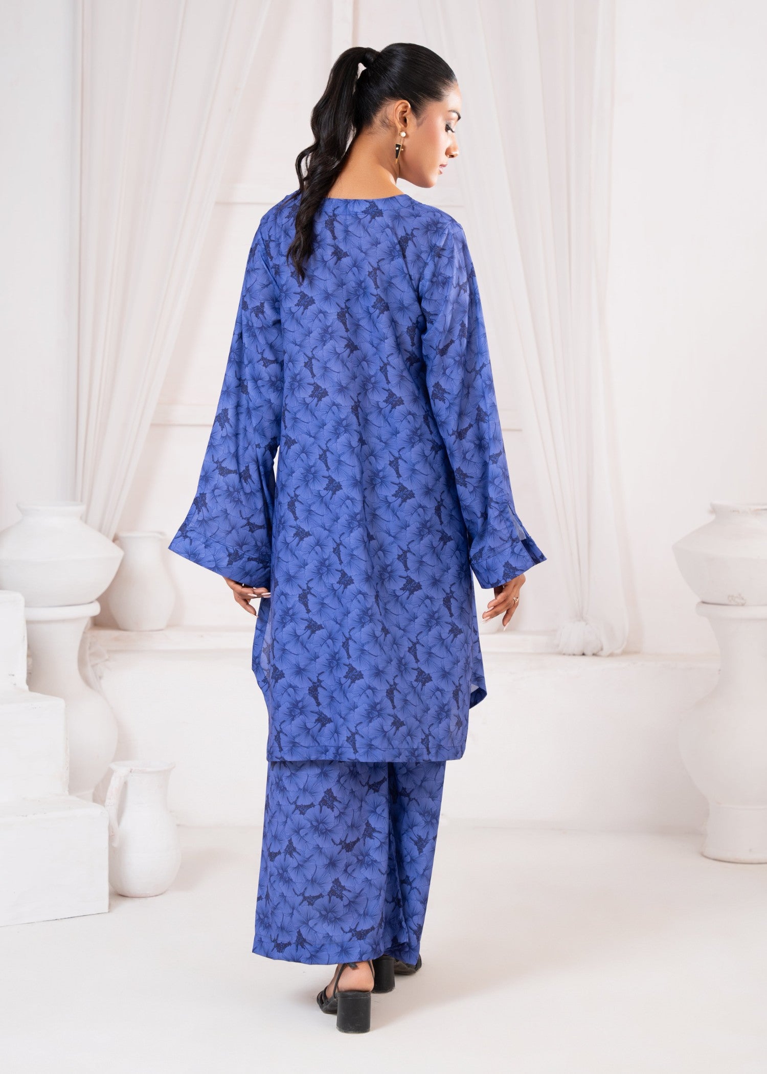 AYLA STUDIO Printed essential Co ord set G 003 Midnight Lilies Women 2pcs