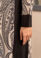 Stitch Vibes Black Paisley Long Shirt Women 1pcs