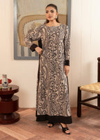 Stitch Vibes Black Paisley Long Shirt Women 1pcs