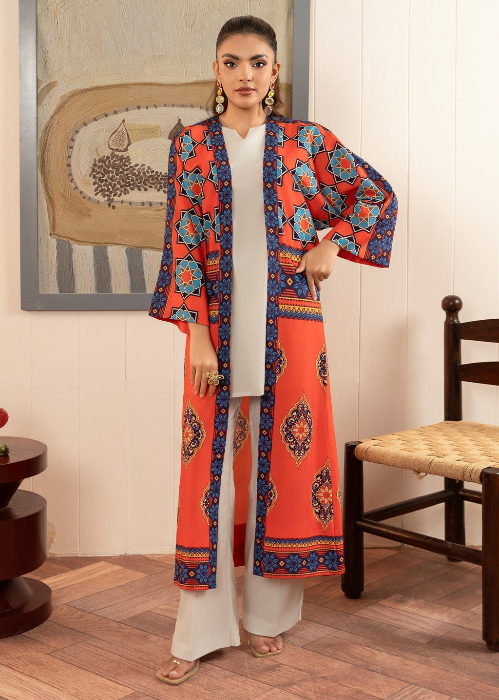Stitch Vibes Off White Under Shirt & Trouser Women 2pcs