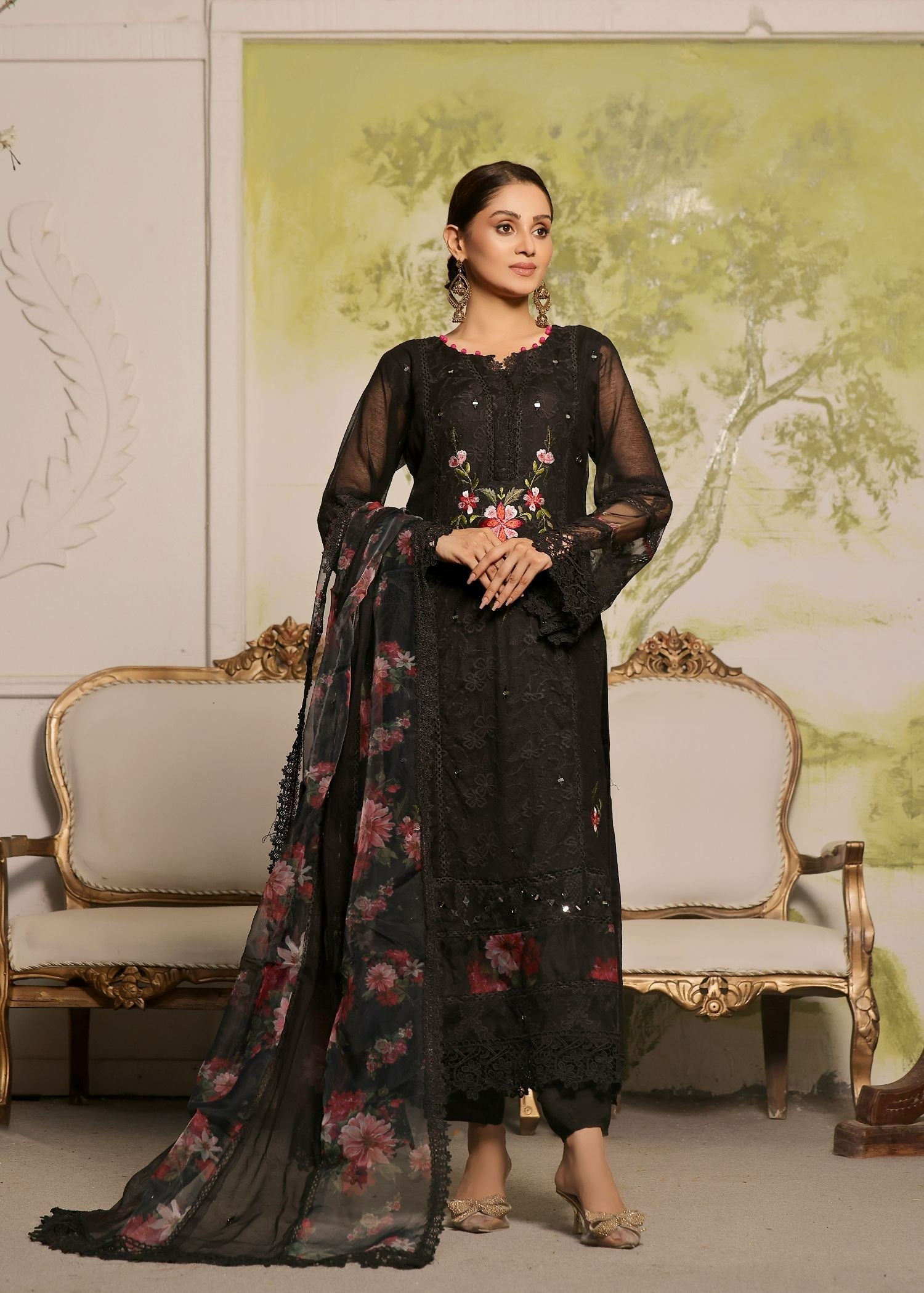 Ayesha Closet Firdaus Black Women 3pcs