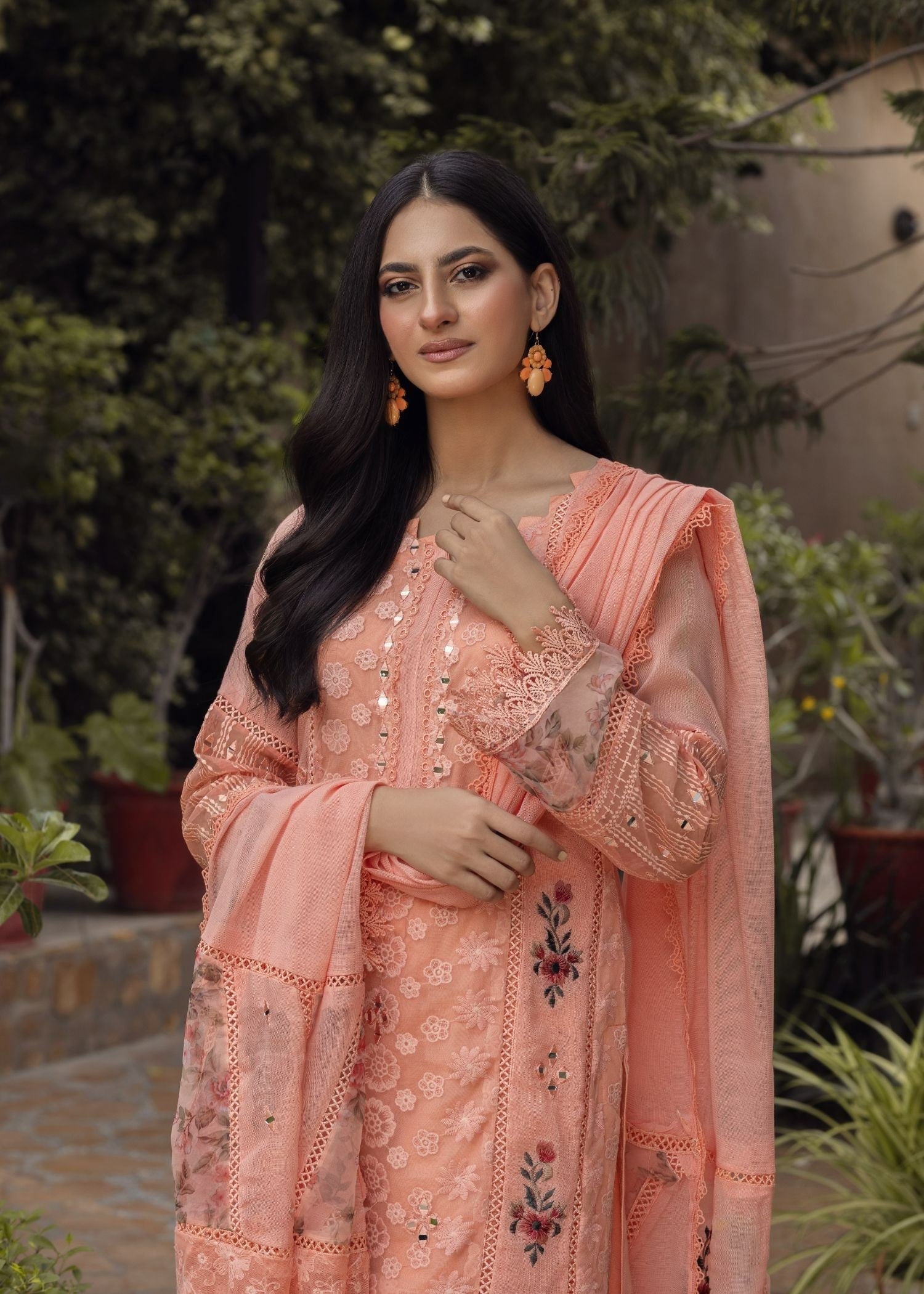 Ayesha Closet Shameem Peach Women 3pcs