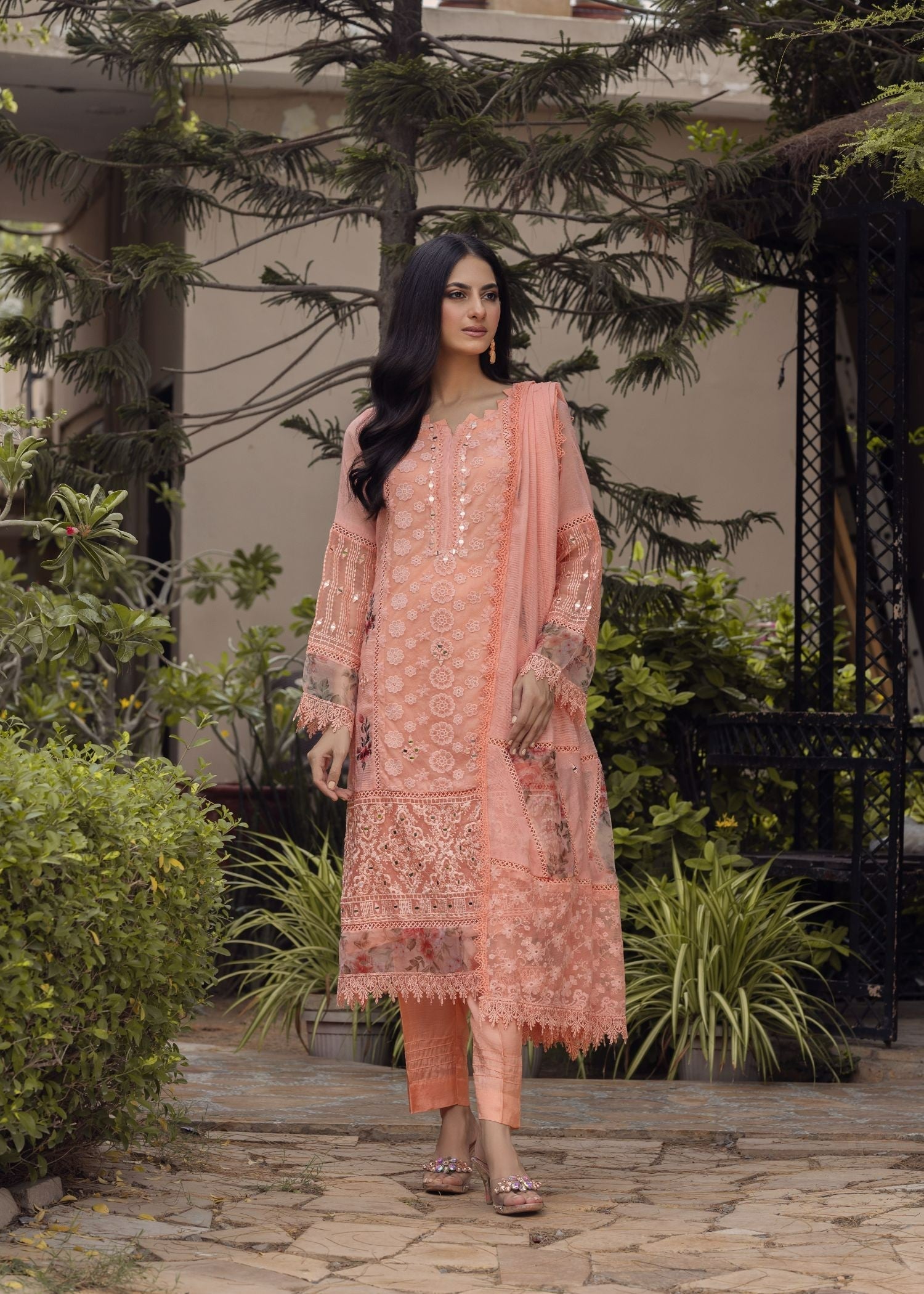 Ayesha Closet Shameem Peach Women 3pcs