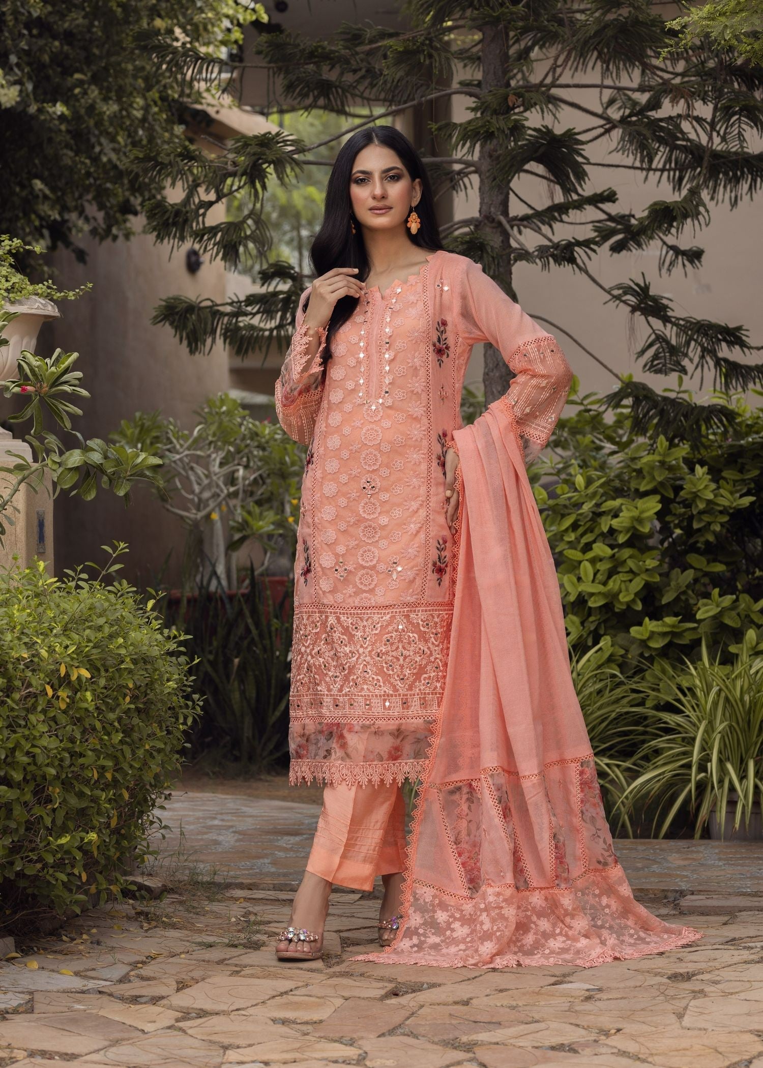 Ayesha Closet Shameem Peach Women 3pcs