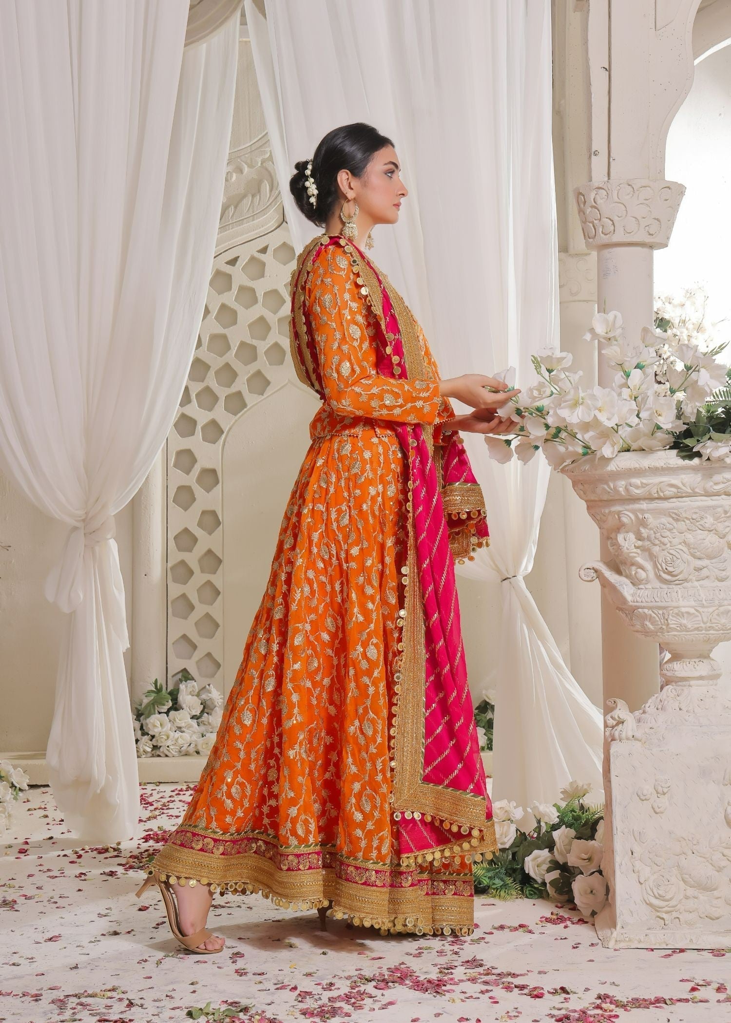 Ayesha Closet Nayab Orange Women 3pcs