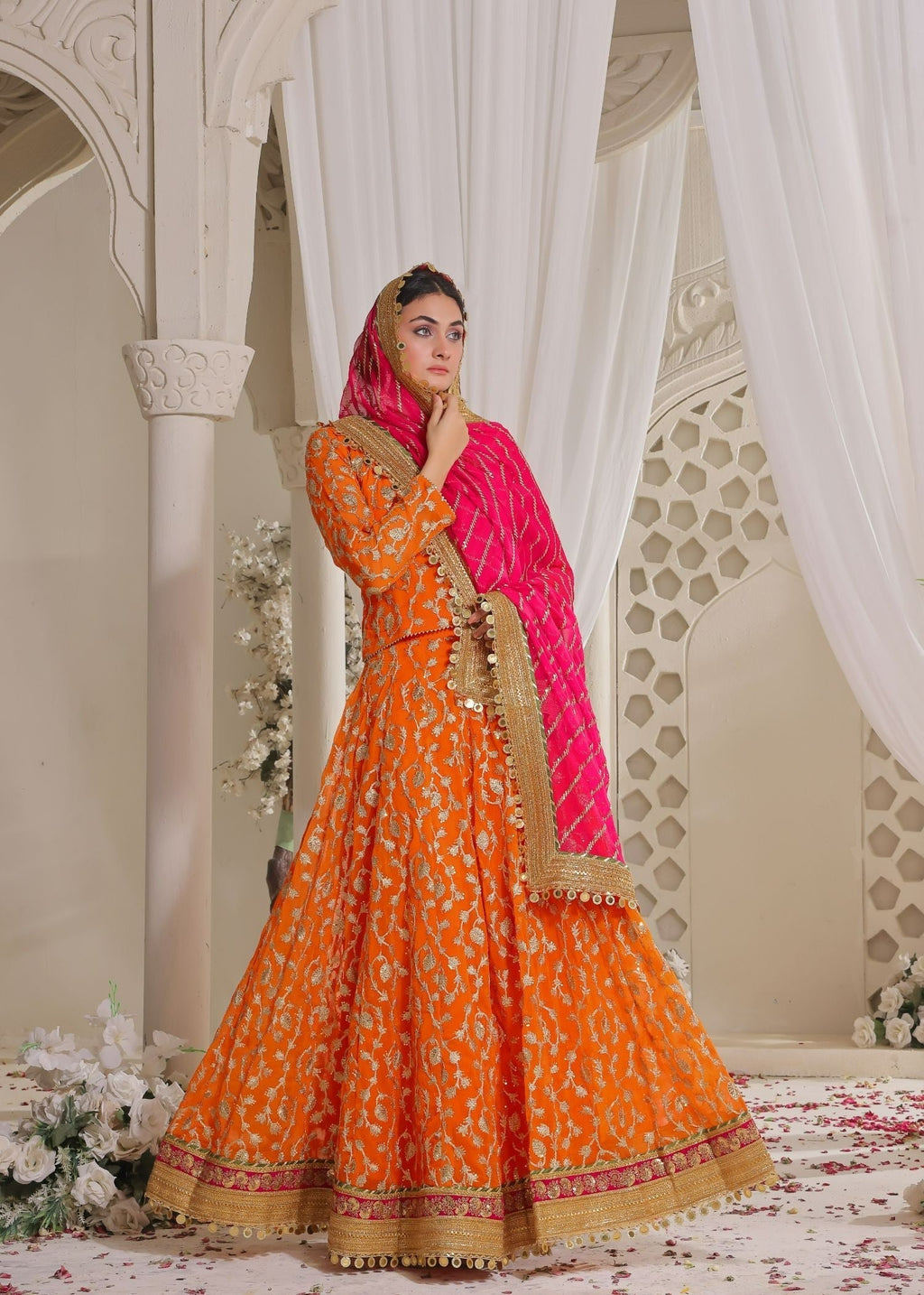 Ayesha Closet Nayab Orange Women 3pcs