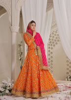 Ayesha Closet Nayab Orange Women 3pcs