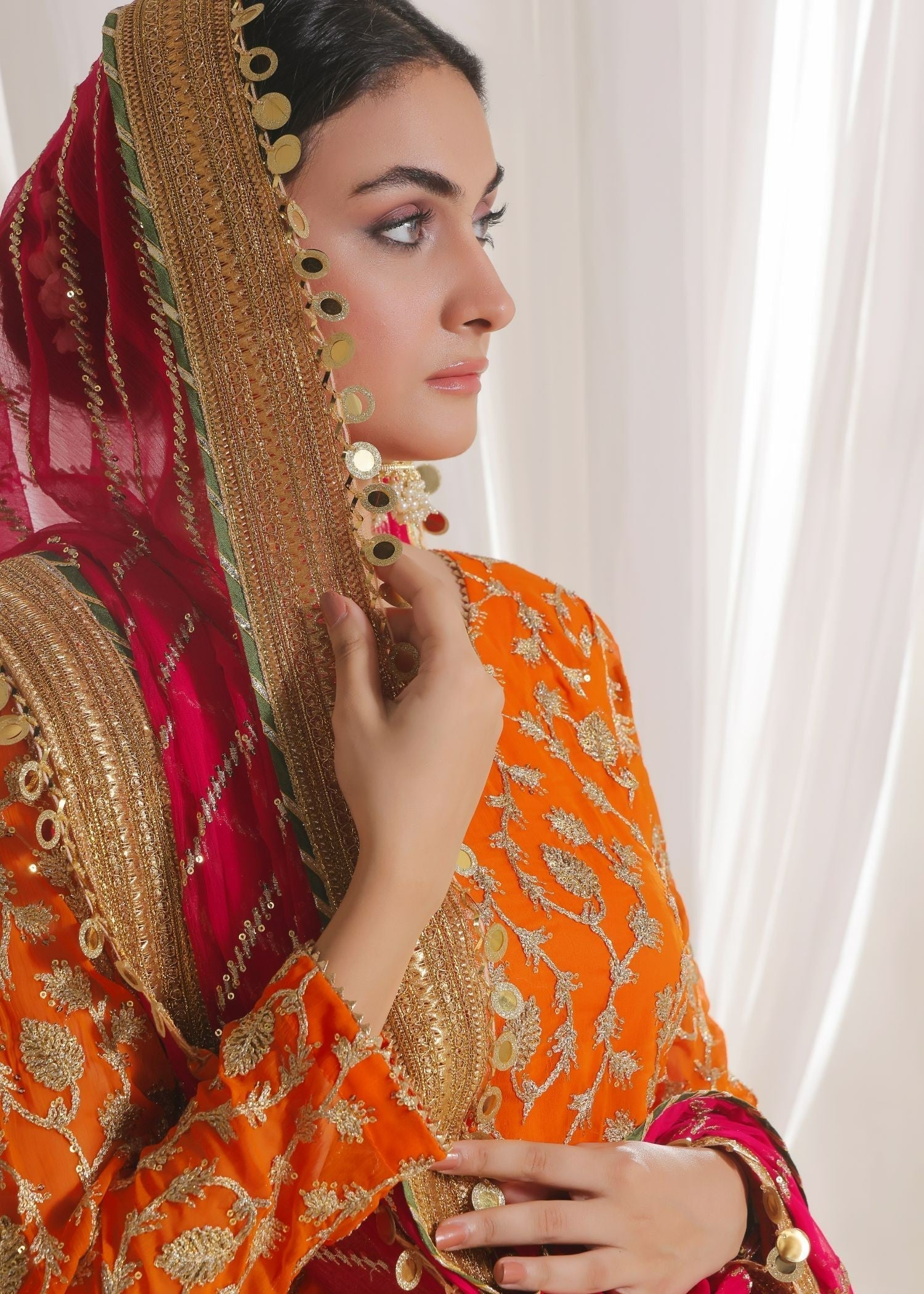 Ayesha Closet Nayab Orange Women 3pcs