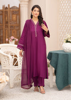 Yolo Pret Silk Viscose with Crinkle Chiffon Pk Dupatta VISC W24 0001 Women 3pcs