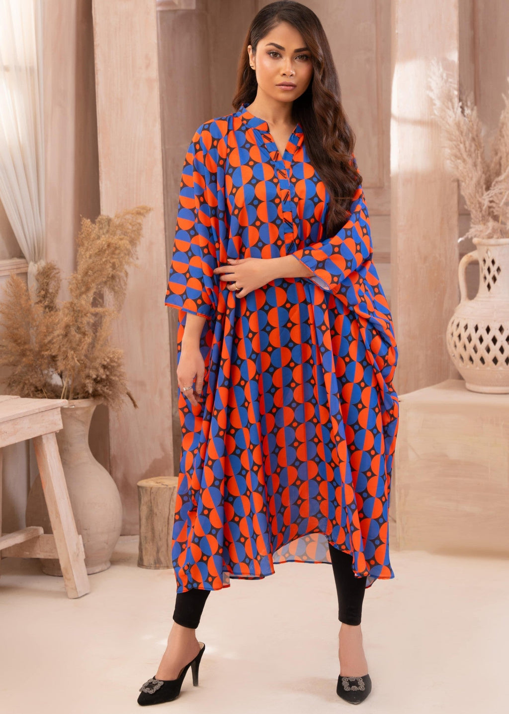 AYLA STUDIO Pret Printed Georgette Kurti Suit G 005 Kaleidoscope Women 1pcs