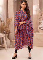 AYLA STUDIO Pret Printed Georgette Kurti Suit G 005 Kaleidoscope Women 1pcs