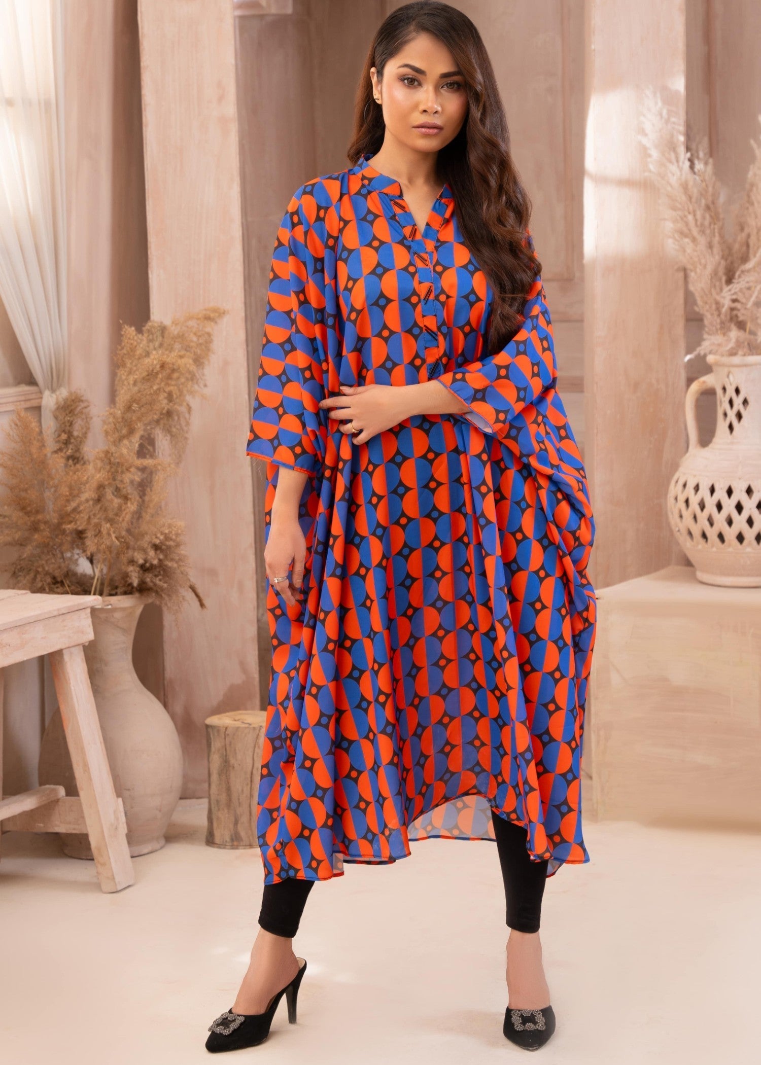 AYLA STUDIO Pret Printed Georgette Kurti Suit G 005 Kaleidoscope Women 1pcs