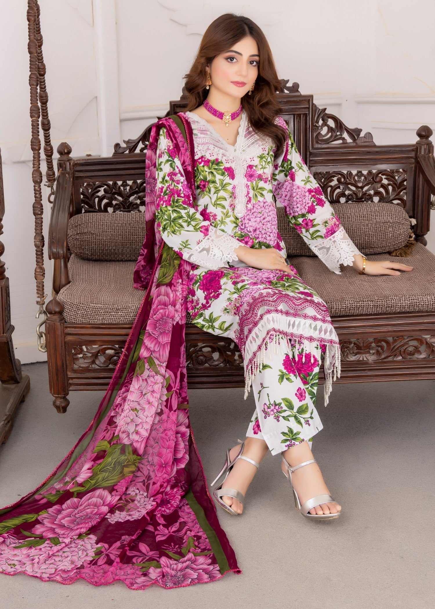 Polawn PD 24 401 A NAYAB PRET LAWN COLLECTION Women 3pcs