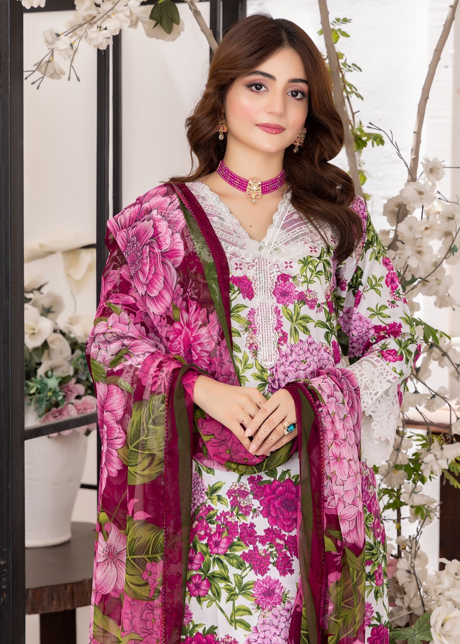 Polawn PD 24 401 A NAYAB PRET LAWN COLLECTION Women 3pcs