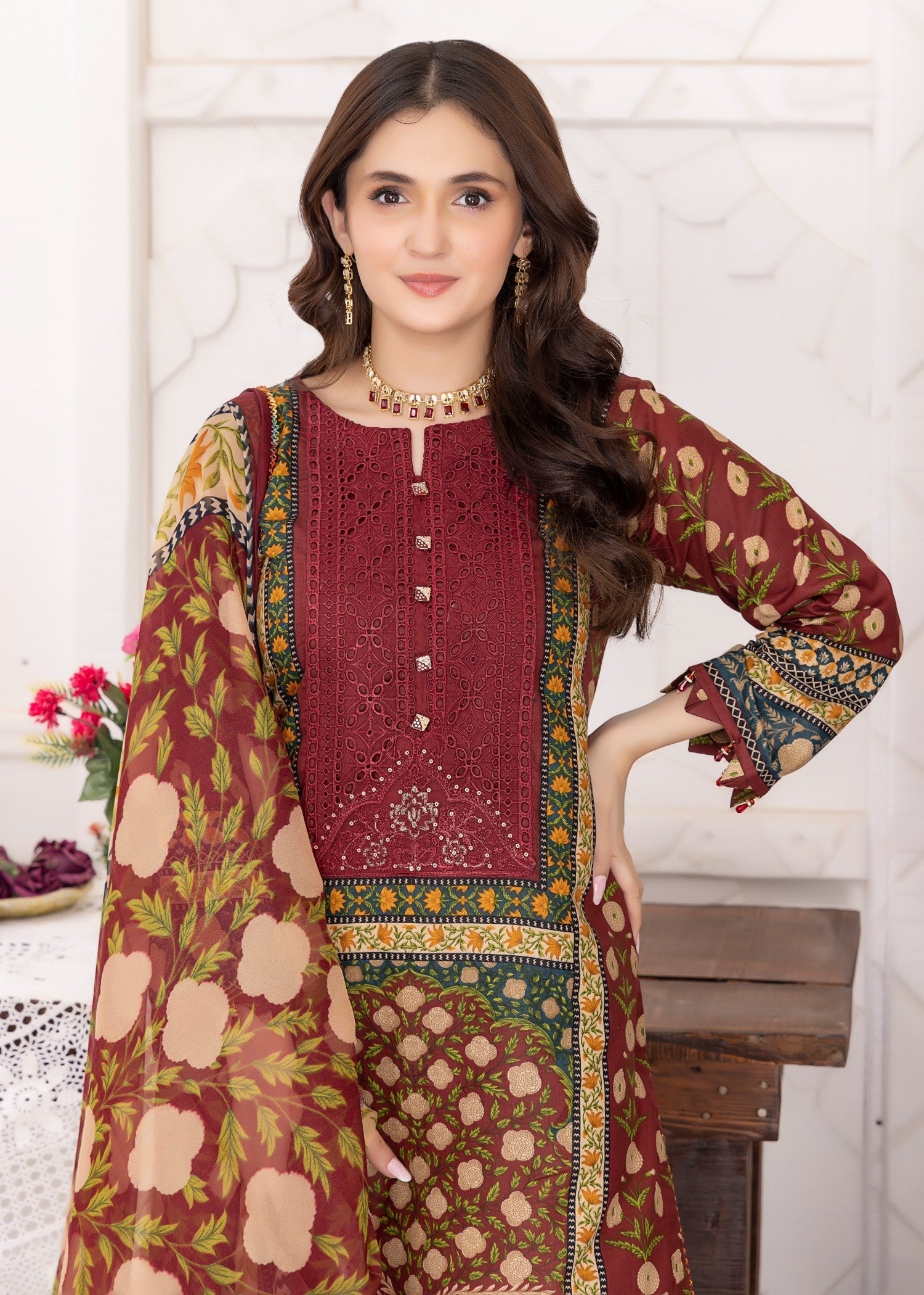 Polawn PD 24 402 B NAYAB PRET LAWN COLLECTION Women 3pcs